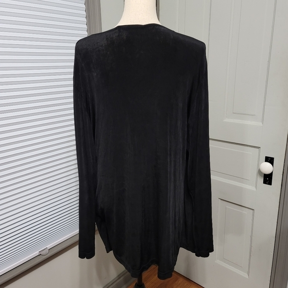 Lane Bryant Designs Ruched Spliced Super Stretchy Top - Picture 4 of 4